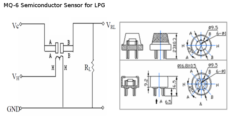 MQ-6 Semiconductor Sensor for LPG